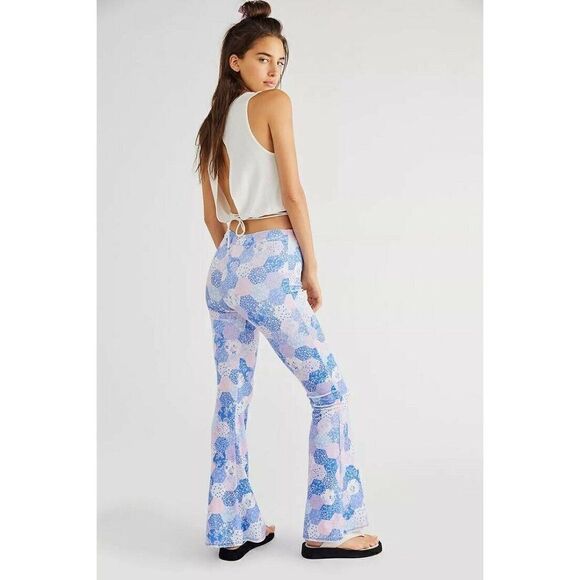 NEW FREE PEOPLE  X FLARE STREET Sz XS ENDORIA PATCHWORK FLARES - Picture 2 of 2